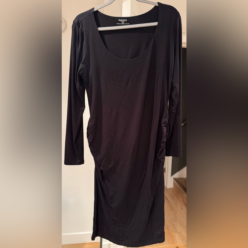 Motherhood Black Long Sleeve maternity Dress